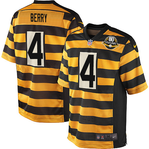 Youth Limited Jordan Berry 80th Anniversary Nike Jersey Gold/Black Alternate - #4 Throwback NFL Pittsburgh Steelers